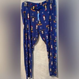 NWT Joe Boxer Super Soft Christmas Penguin Leggings